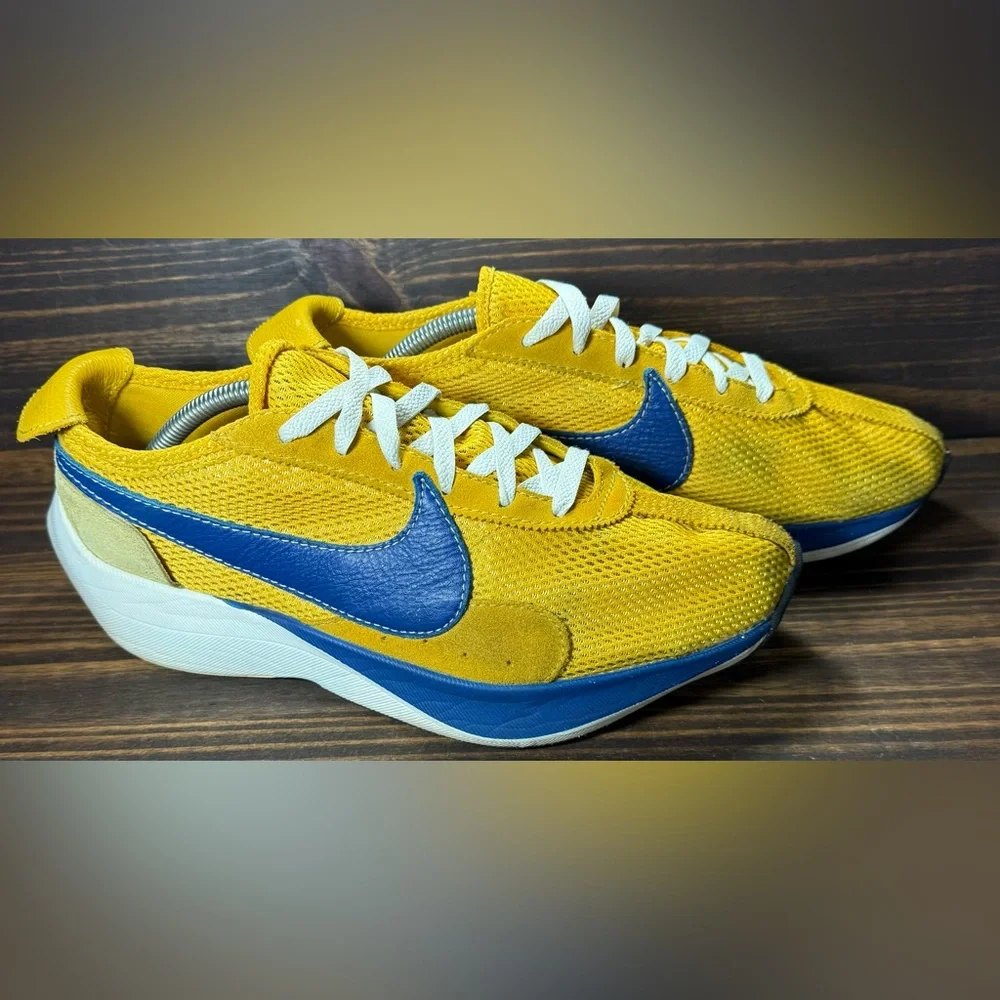 Nike Moon Racer Men’s Size 11 Shoes Yellow Ochre Gym Blue Athletic - Picture 5 of 7